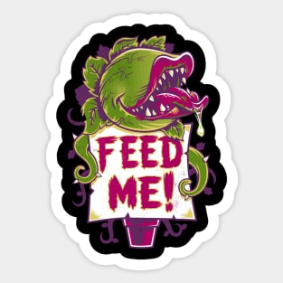 Feed Me - Creepy Cute Audrey Plant - Spooky Horror Musical Sticker